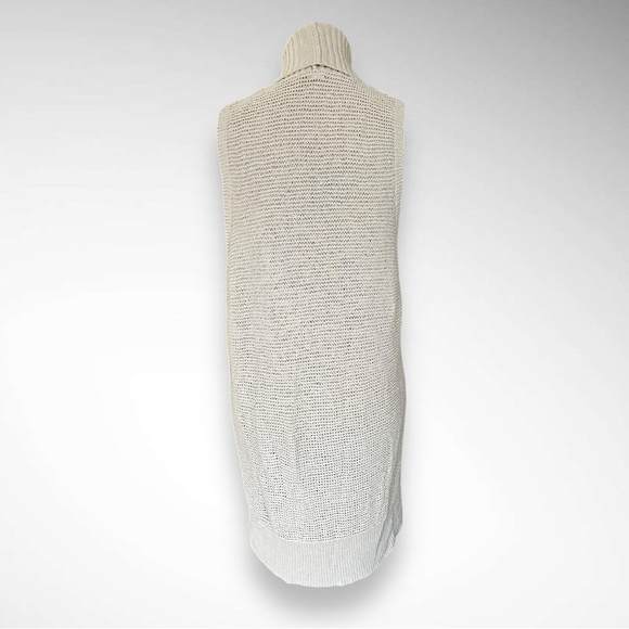 GAP Women's Cream Sleeveless Knit Cardigan With Shawl Collar Small | EUC - Picture 5 of 10